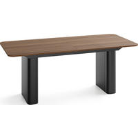 ESSTISCH Riven rechteckig ausziehbar verlängerbar mit Butterfly-Auszug, Walnuss Braun 180-276/90/76 cm - Walnussfarben/Schwarz, Holzwerkstoff/Metall (90/276/76cm) - WFL GROUP