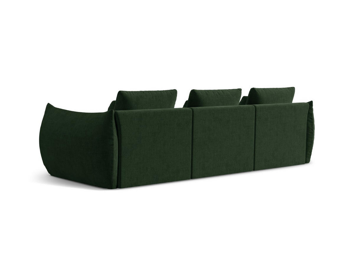 SOFA modular Bloom aus strukturiertem Stoff moosgrün 4 Sitzplätze - Salbeigrün, Textil (106/95/332cm) - Micadoni