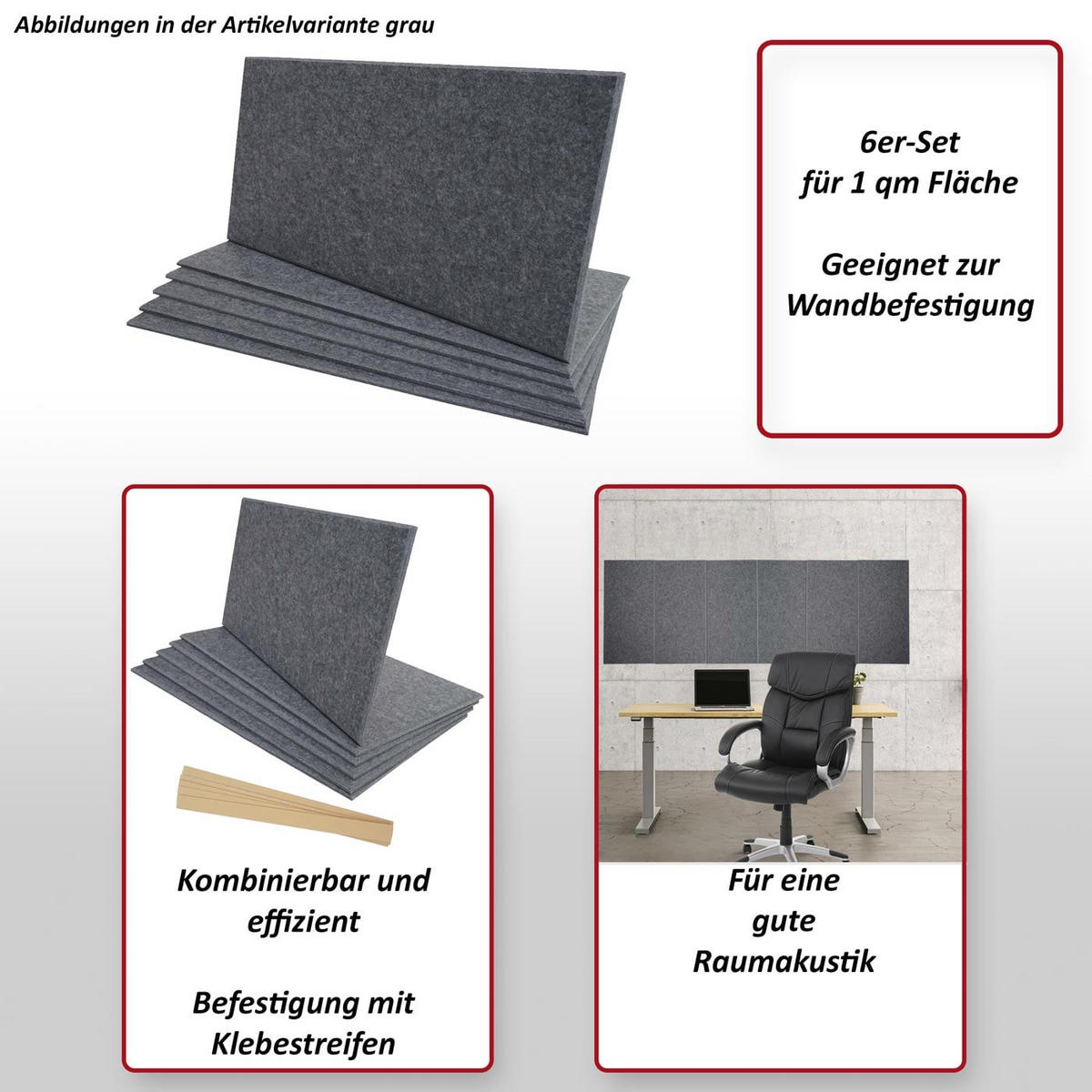 AKUSTICKÝ STENOVÝ PANEL Modrá Kompletná sada - modrá, textil (30/60/1cm) - MCW