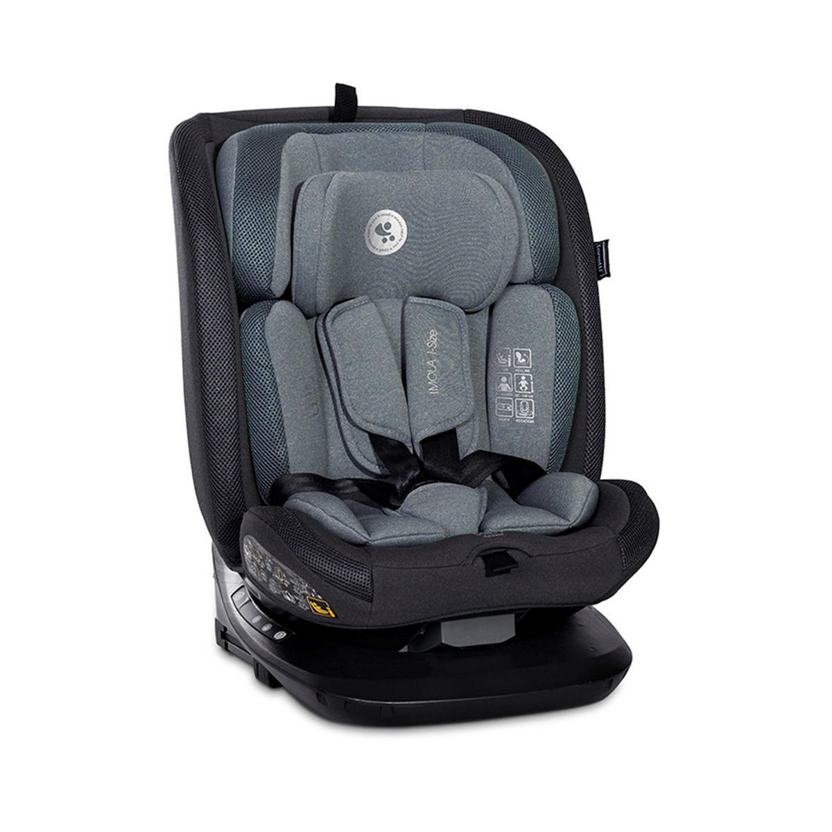 KINDERSITZ Imola i-Size grün 40-150 cm Isofix 360 Grad Drehung Top Tether - Grün, Kunststoff (46/58/54cm) - Lorelli