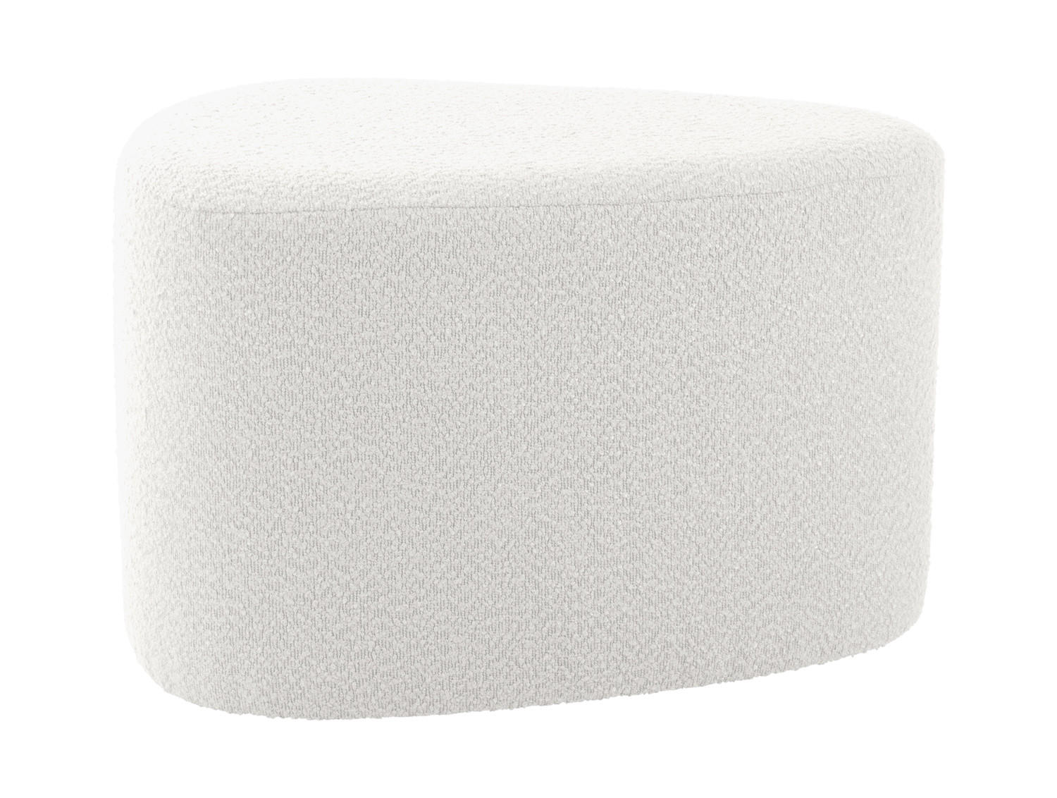 HOCKER Ada Organic 60/47/38 cm - Weiß, Textil (47/38/60cm) - Leitmotiv
