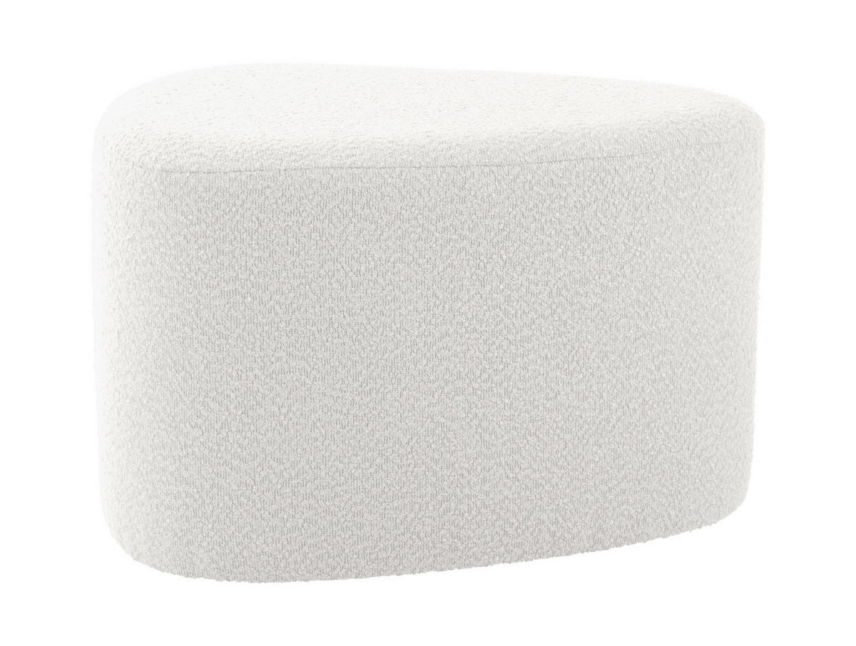 HOCKER Ada Organic 60/47/38 cm - Weiß, Textil (47/38/60cm) - Leitmotiv