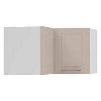ECKHÄNGESCHRANK Kvantum W12/60/36 Weiß / Kaschmir Matt 60 / 60 / 36cm - Kaschmir/Weiß, Holz/Holzwerkstoff (60/36/60cm) - Feldmann-Wohnen