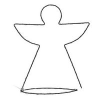 DRAHTFIGUR LED-Dekoration 34 cm - Schwarz, Metall (8/34/35cm) - Home Styling Collection