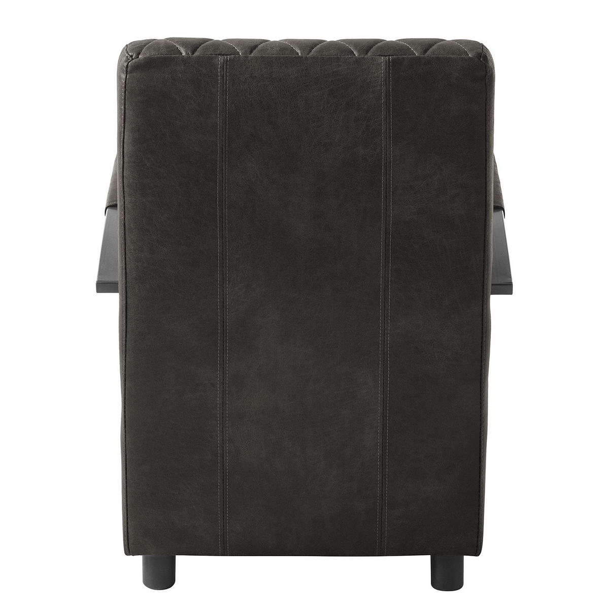 SESSEL - Antiklederlook - Dunkelbraun, Textil (63/83/83cm) - home24