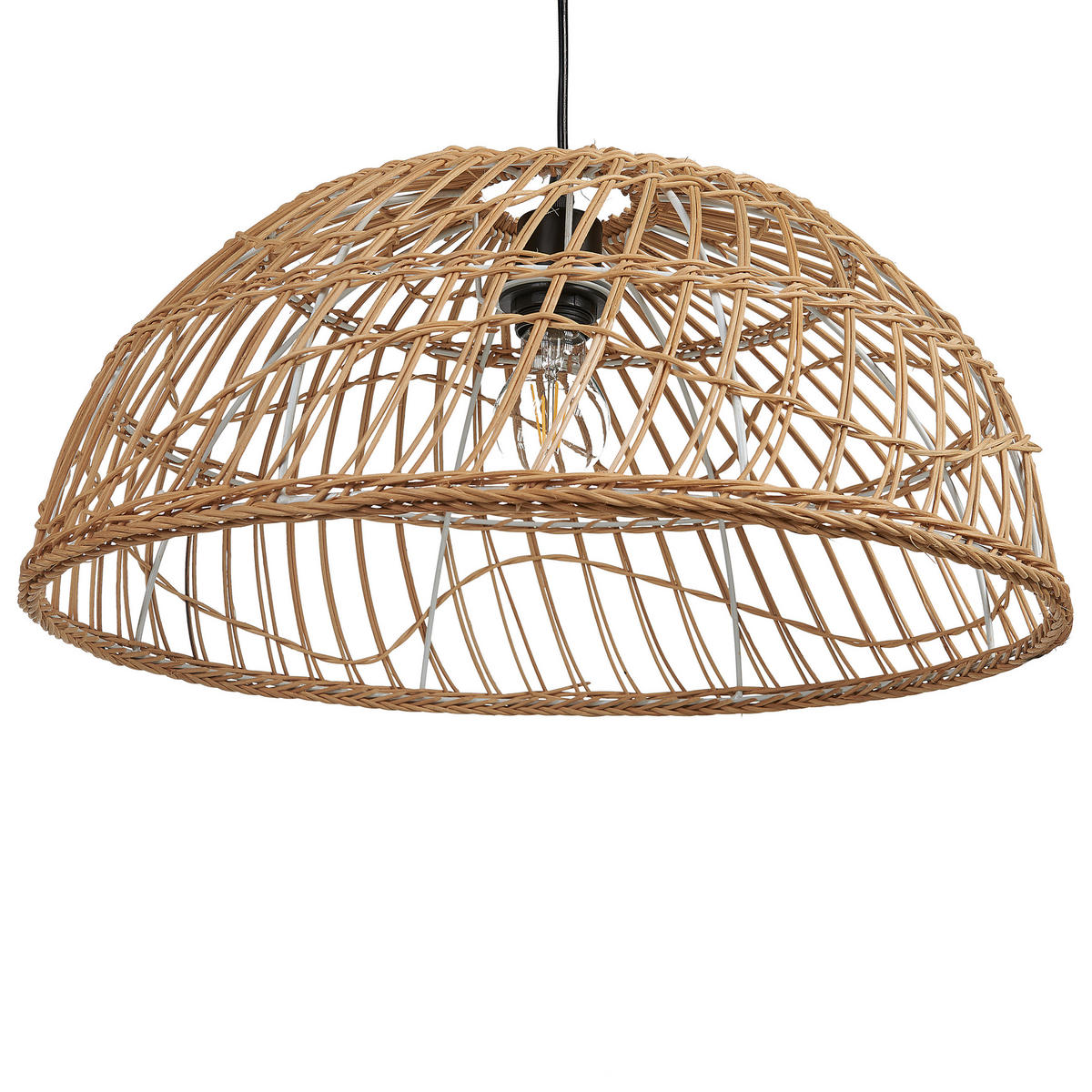 HÄNGELEUCHTE Ravine 51/51/23 cm - Naturfarben, Naturmaterialien (51/51/23cm) - Beliani