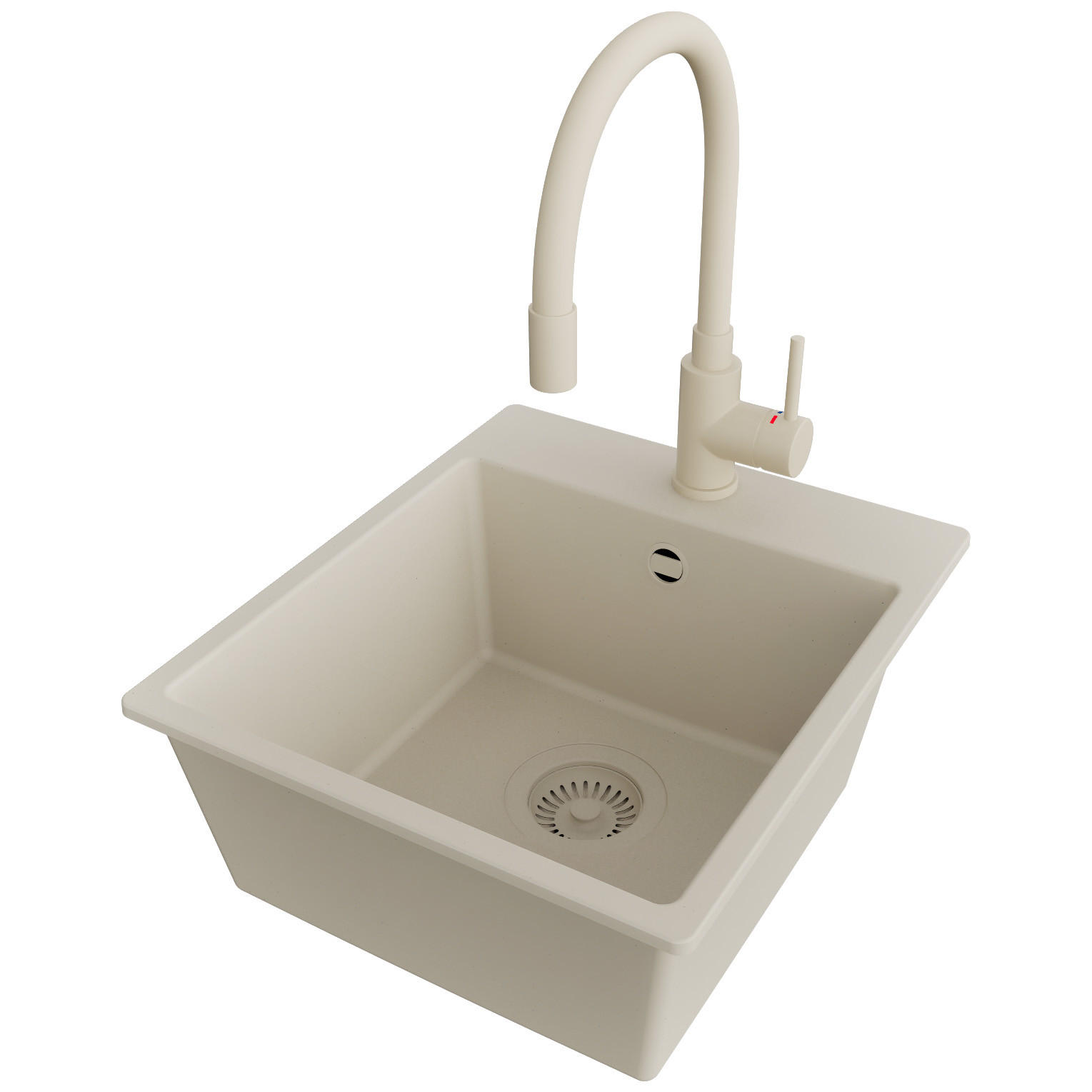 Primagran Granitspüle Beige, Beige, Beige 38x19x44 cm