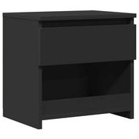 NACHTTISCH mit 1 Schublade, 1 Fach 40/30/39 cm aus Holzwerkstoff in Schwarz - Schwarz, Holz (40/39/30cm) - vidaXL