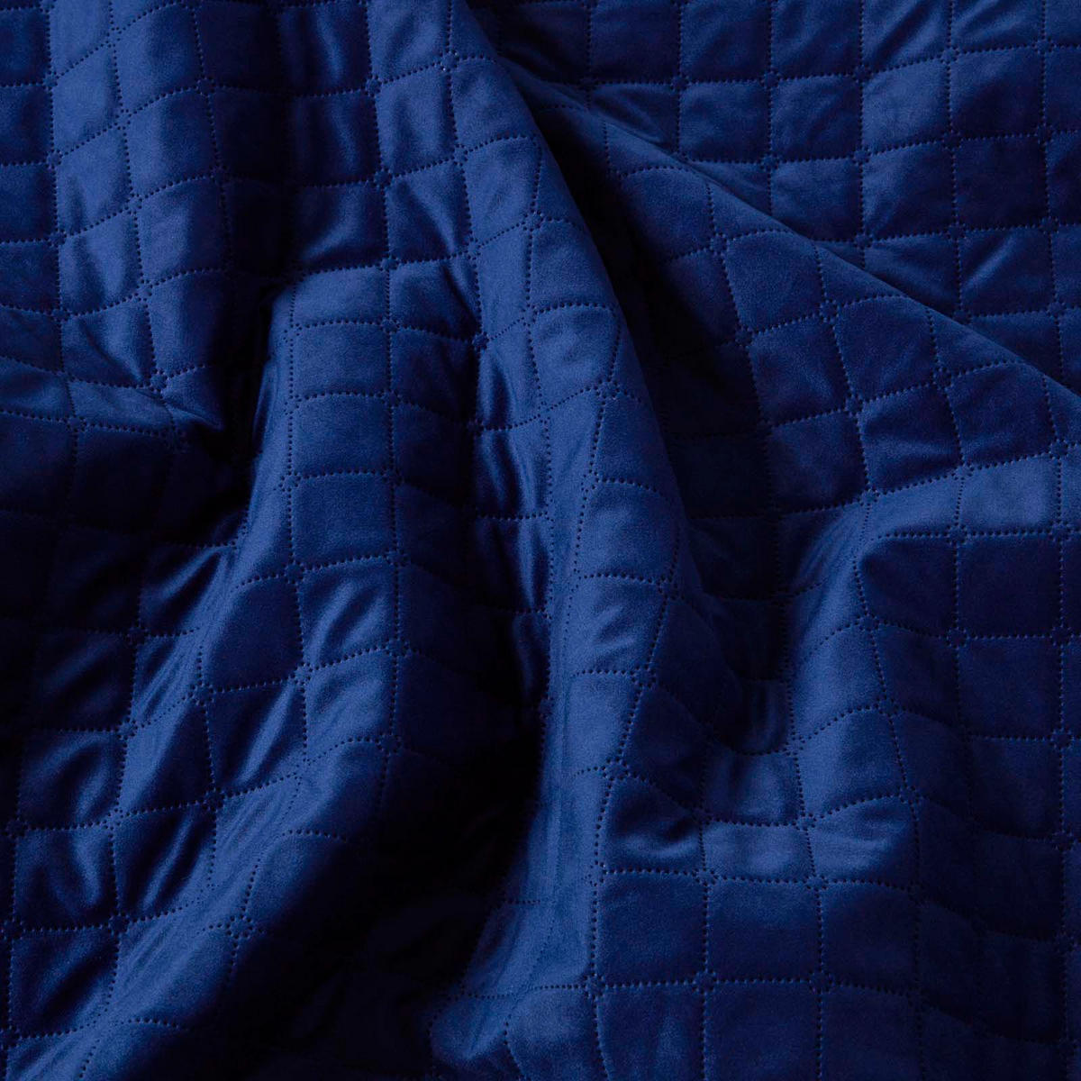 SAMT-WOHNDECKE 150/200 cm, gesteppt - Dunkelblau, Textil (150/200cm) - Homescapes