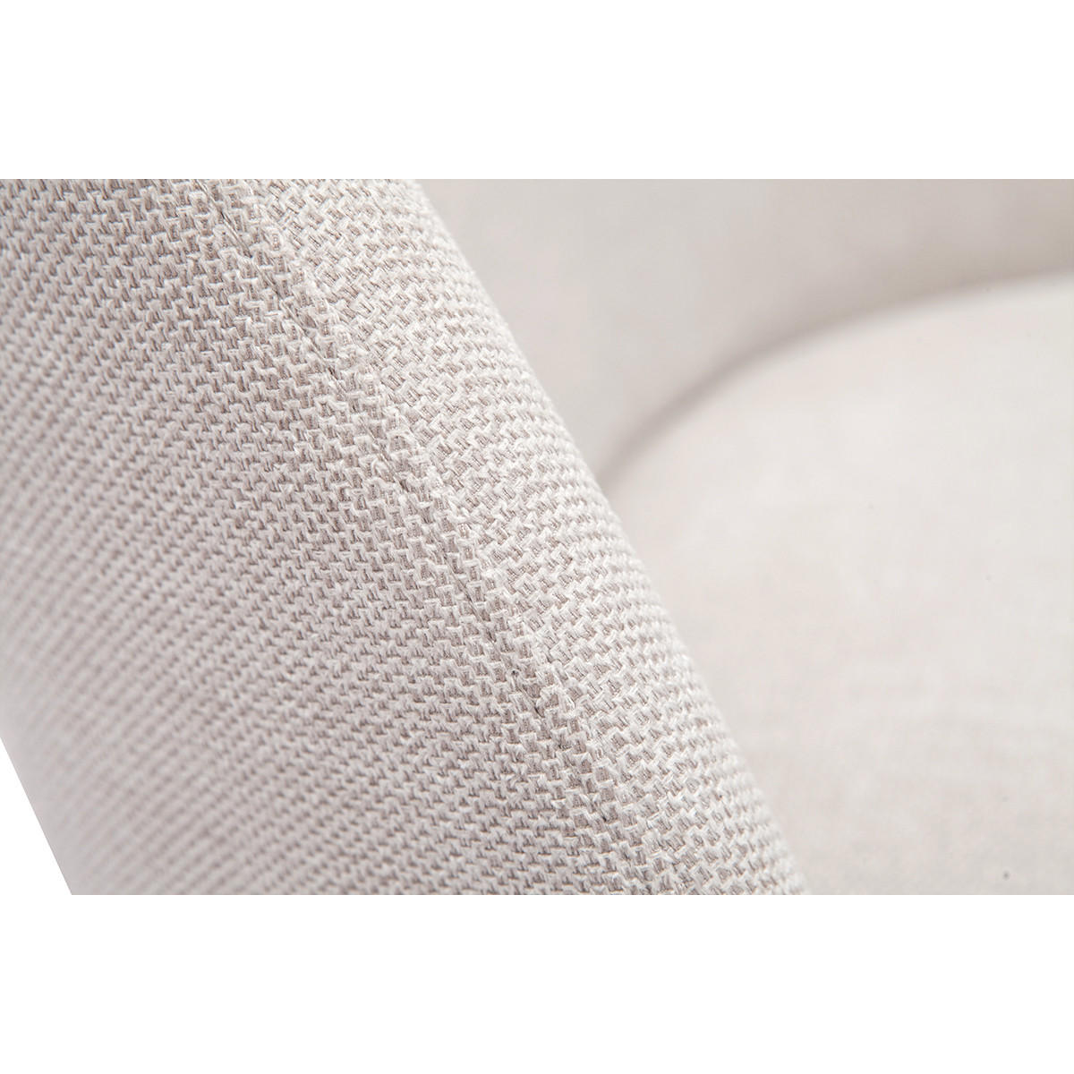SESSEL Beiges Samtdesign Schwarzes Metallfu? BREGO - Beige, Textil (72.5/79/66cm) - Miliboo
