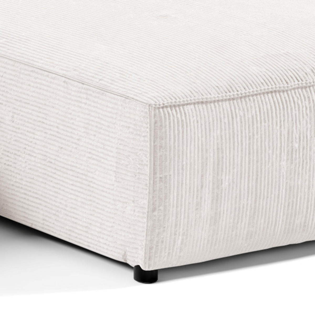 PANORAMASOFA Isaac 5 Sitzplätze Weiß - Weiß, Holzwerkstoff (398/85/185cm) - Petits-meubles