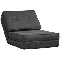 BODENSOFA, verstellbar, Dunkelgrau - Dunkelgrau, Kunststoff (61/58/73cm) - HOMCOM