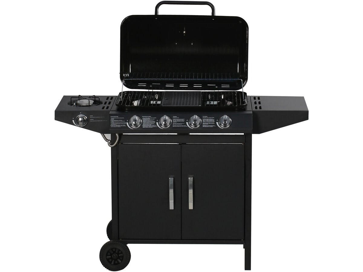 GASGRILL Festa 5 Schwarz - Schwarz, Metall (120/95/51.5cm) - Habitat Garten
