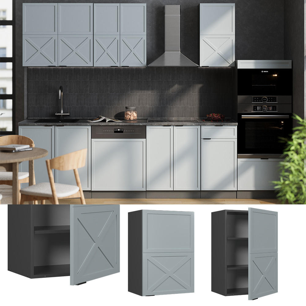 HÄNGESCHRANK Fame-Line Hellblau-grau 50 cm - Anthrazit/Blaugrau, Holzwerkstoff (50/72/34.1cm) - Vicco