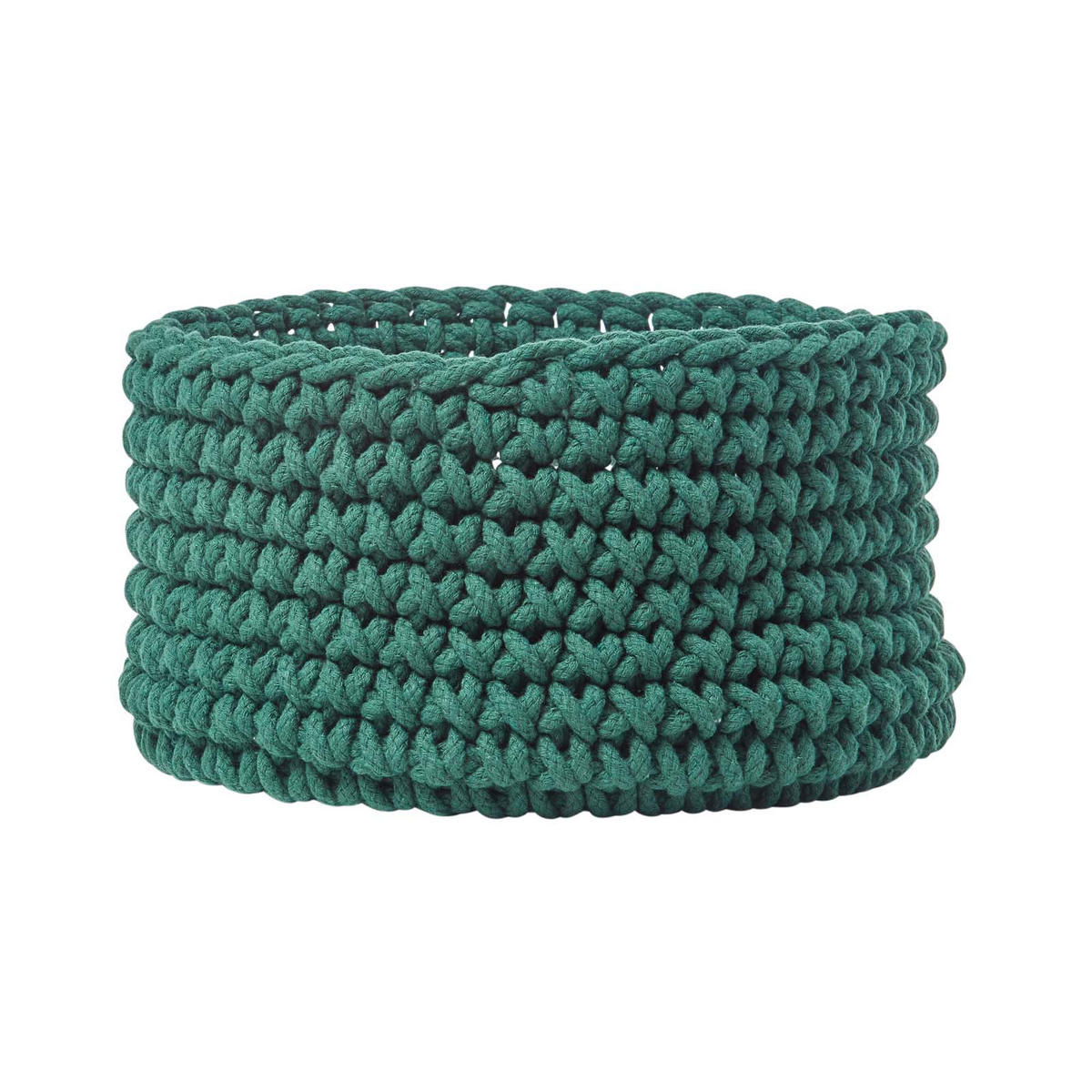 AUFBEWAHRUNGSKORB Baumwolle 37/21 cm - Waldgrün, Textil (37/37/21cm) - Homescapes