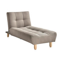 RECAMIERE ausklappbar - Stoff - Taupe - ESTEBAN - Taupe, Textil (84/87/165cm) - Vente-Unique