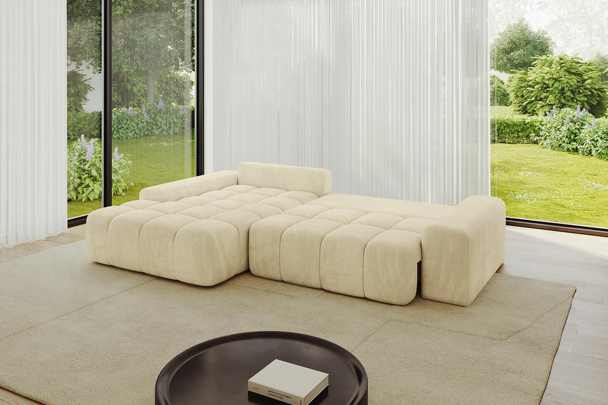 ECKSOFA Ottomane Links ENSI-L - 267x164x88 cm Taupe - Taupe, Holzwerkstoff/Kunststoff (267/164cm) - ALTDECOR