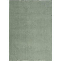 TEPPICH Hochflor ALDAN Antirutsch Uni Polyester Grün 240 x 340 cm - Grün, Textil (240/340cm) - KADIMA DESIGN