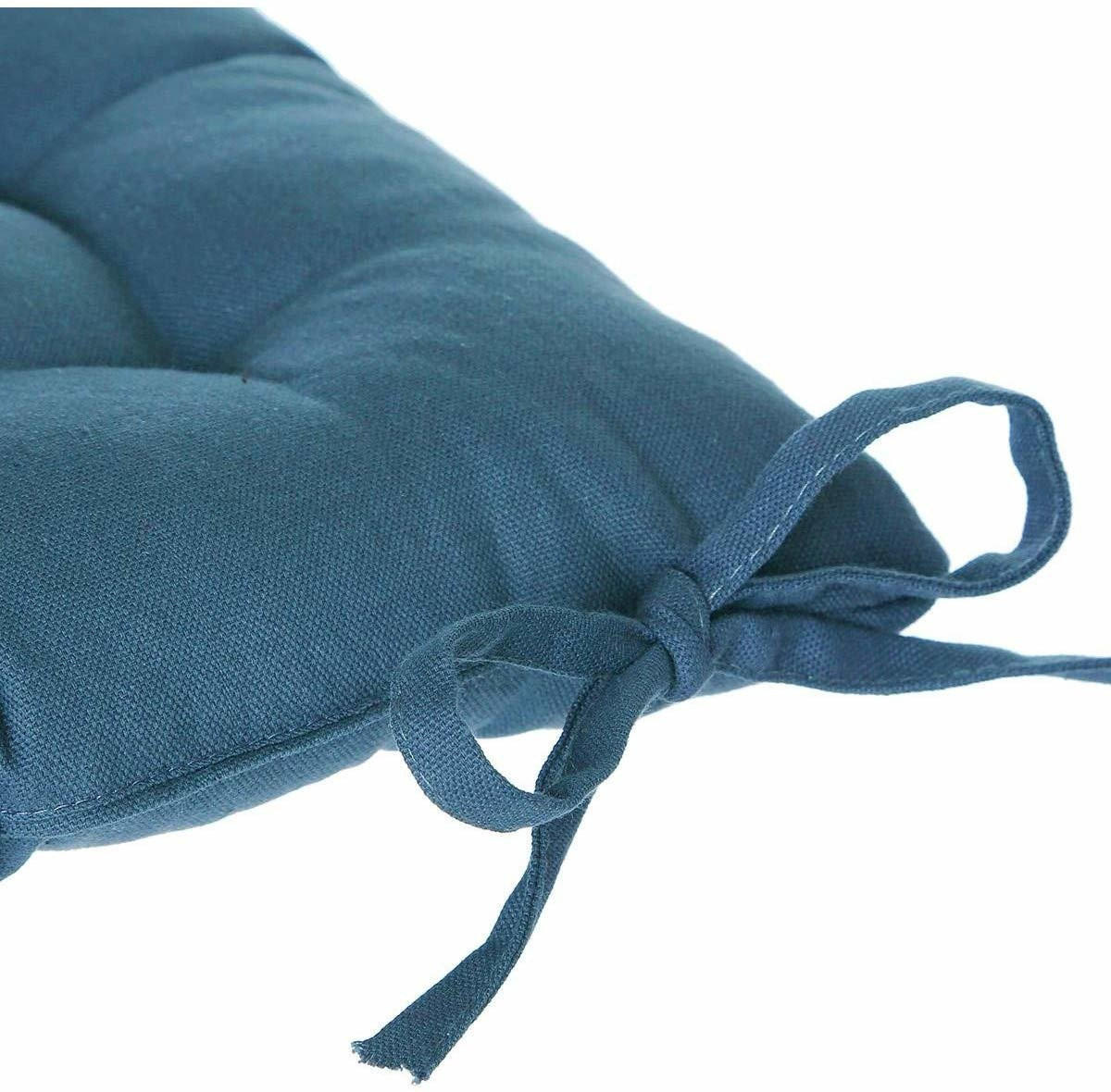 STUHLKISSEN Marine 38/38 cm - Türkis, Naturmaterialien (38cm) - Atmosphera Createur d´interieur