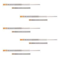 KUGELFÜHRUNGEN Höhe 45mm, Tiefe 600mm, Vollauszug, mit Schließautomatik, Verzinkt 5er-set - Zinkfarben, Metall (1.27/5/60cm) - EMUCA