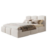 BETT 90x200 - Polsterbett mit Bettkasten und Holzrahmen - Modern Betten - Kuscheliger Catch-Me-Stoff - Kollektion Zoya - Weiß - Weiß, Holz/Textil (90/200cm) - Alpi-Möbel