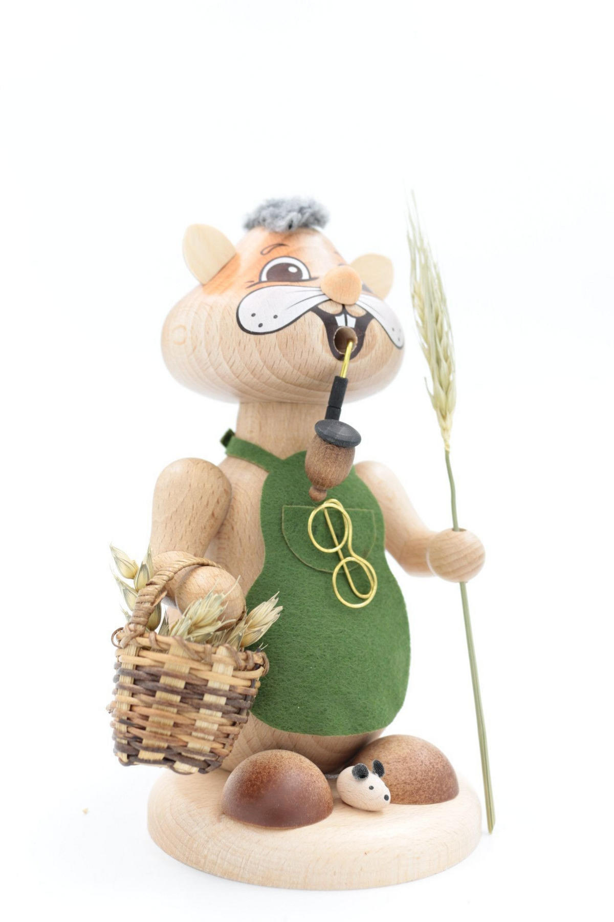 RAUCHFIGUR Hamster Urhamster-Mann 18 cm - Multicolor, Holz (12/18/0.1cm)