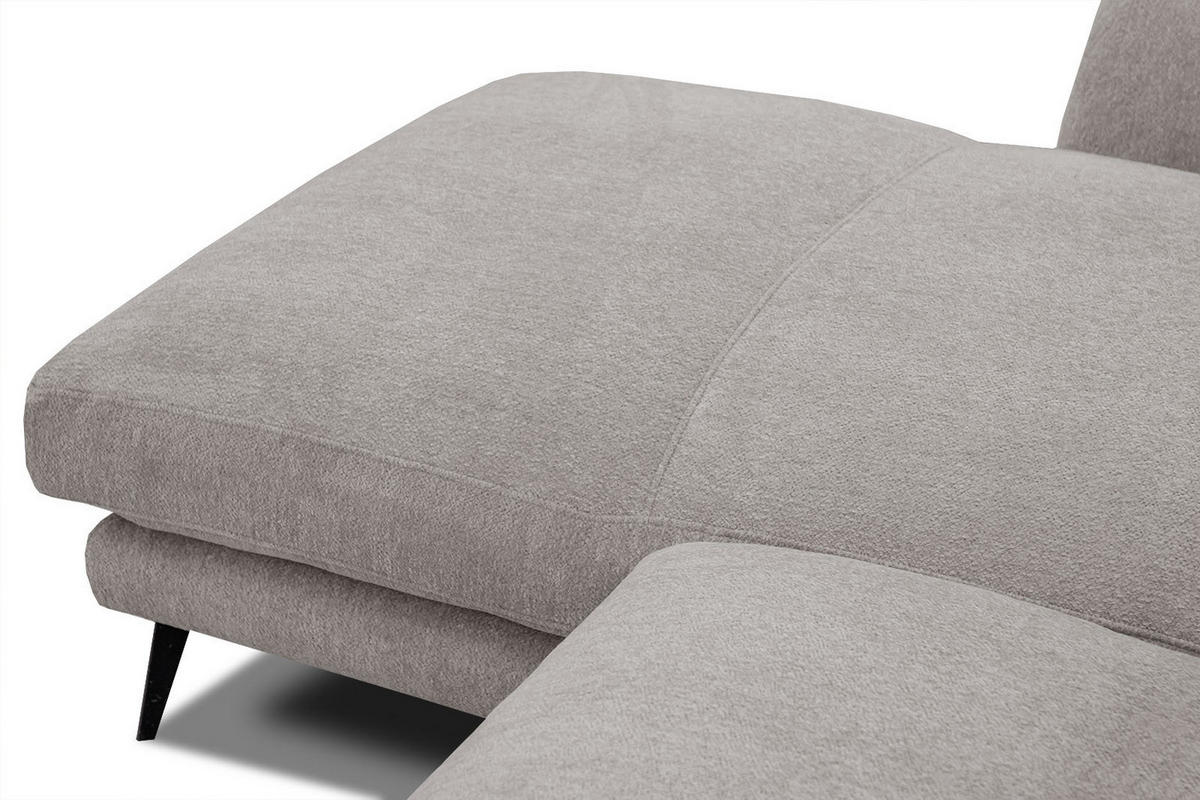 ECKSOFA WINTER 4-Sitzer, taupe - Taupe/Schwarz, Holzwerkstoff/Textil (158/269cm) - Courtois Laville