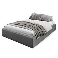 POLSTERBETT 140x200cm Bett mit Stauraum Lattenrost Graphit - Graphitfarben, Holz/Holzwerkstoff (140/200cm) - Muralo