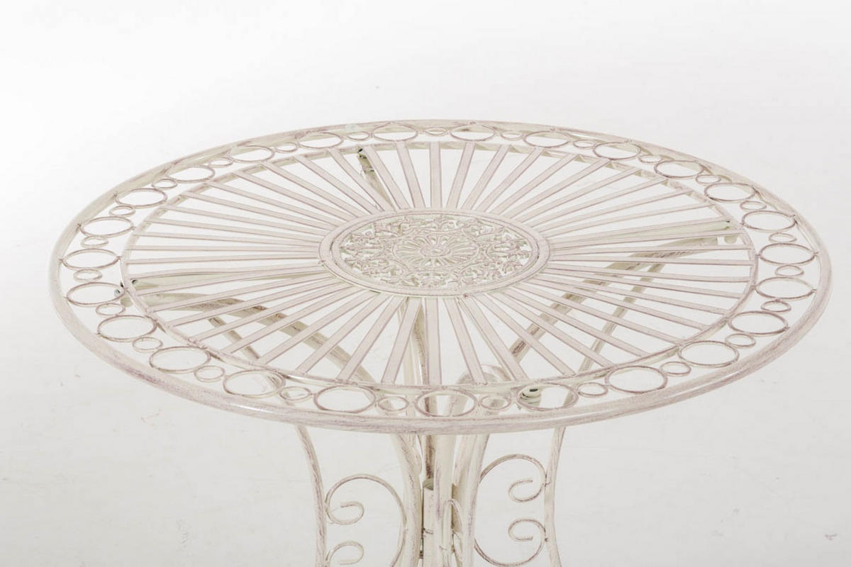 GARTENTISCH Hera antik-creme - Naturfarben, Metall (72.5/70/70cm) - TPFGarden