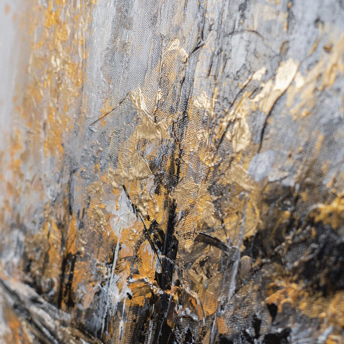 GEMÄLDE Herbstpark Schattenfugenrahmen Schwarz 70x50 cm - Schwarz, Holz (70/50cm) - YS-art gallery