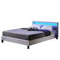 LED BETT ASTRO - Weiß, 140 x 200 cm - Weiß, Kunststoff - Home Deluxe