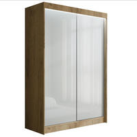 KLEIDERSCHRANK PEKA mit LED - 120 cm - Eichefarben|Weiß - Eichefarben/Weiß, Holzwerkstoff (120/215/61cm) - ALTDECOR