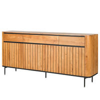 SIDEBOARD - Akazie massiv / Metall - Akaziefarben, Holz (177/90/42cm) - home24