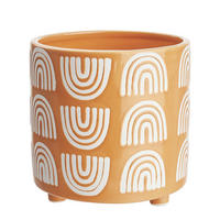 BLUMENTOPF (4er Set) Happy Rainbow - Gelb, Keramik (14cm) - Butlers