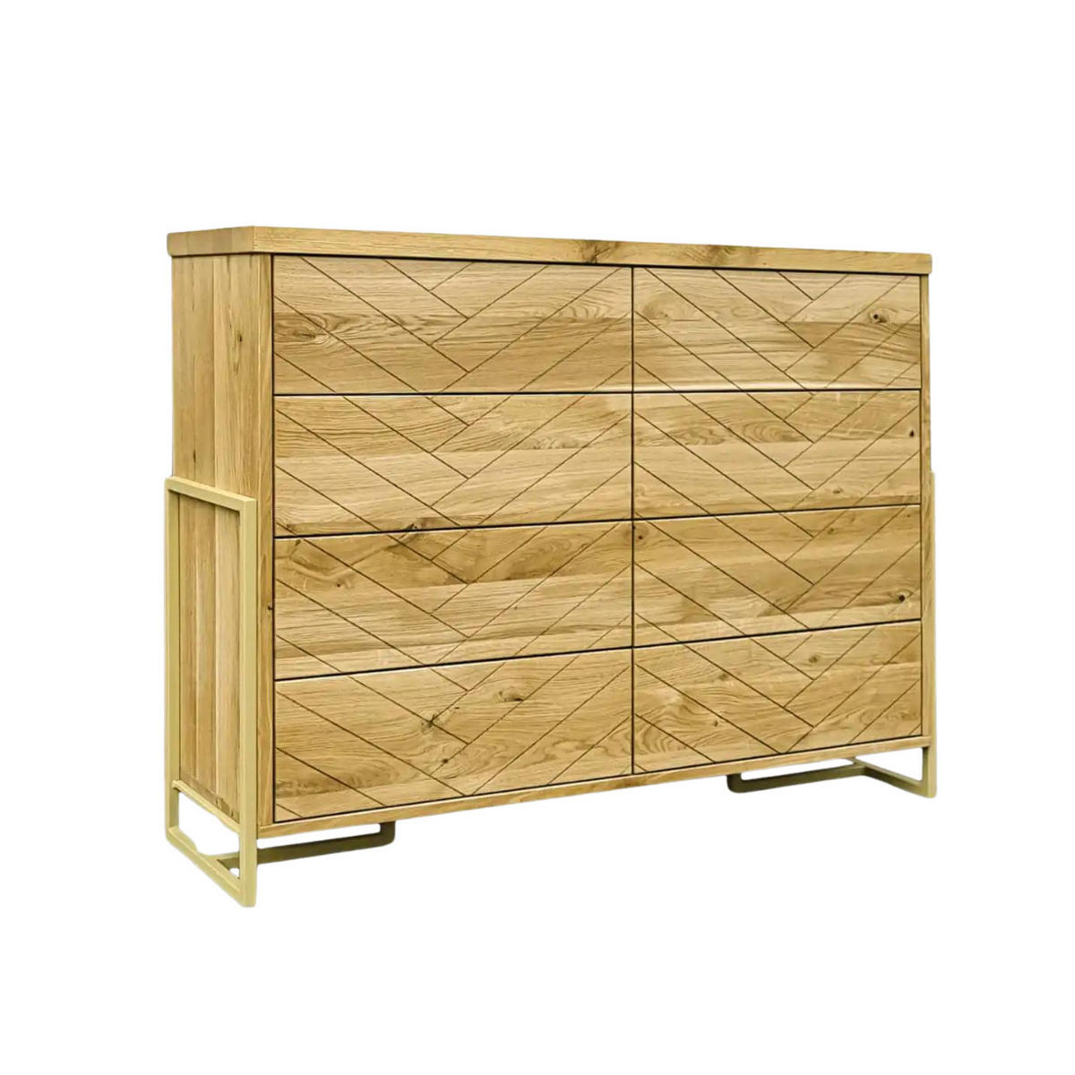 KOMMODE aus Eiche mit Schubladen für Ihr Zuhause CARIN I - Eichefarben, Holz (130/100/40cm) - Rawood Furniture