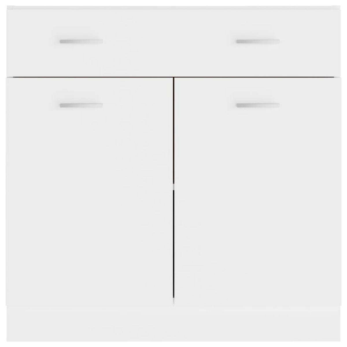 SCHUBUNTERSCHRANK Lyon Weiss 80/46/81,5 Cm Holzwerkstoff - Weiß, Holzwerkstoff (46/81.5/80cm) - vidaXL