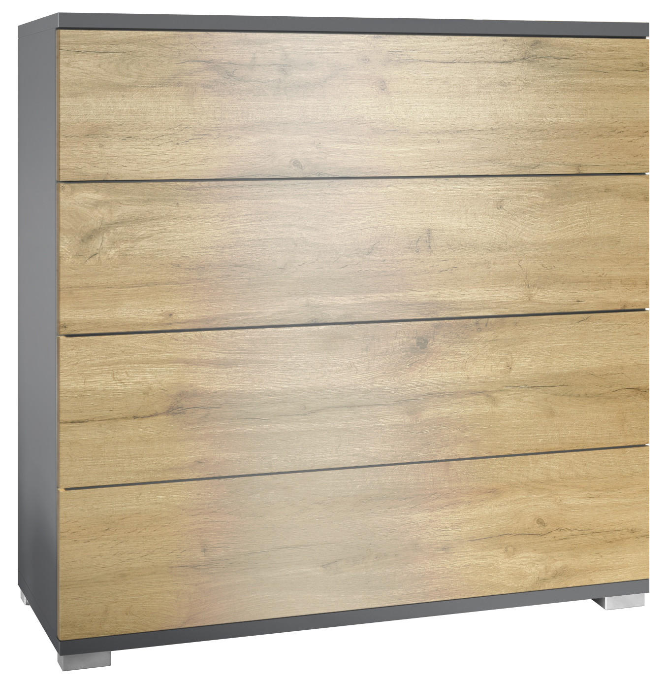 KOMMODE Pavos Eiche Evoke - Eiche San Remo, Holzwerkstoff (76/76/35cm) - Vladon