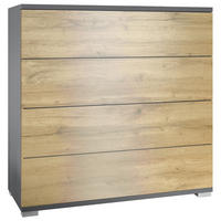 KOMMODE Pavos Eiche Evoke - Eiche San Remo, Holzwerkstoff (76/76/35cm) - Vladon