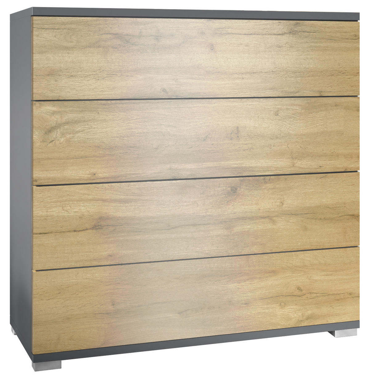 KOMMODE Pavos Eiche Evoke - Eiche San Remo, Holzwerkstoff (76/76/35cm) - Vladon
