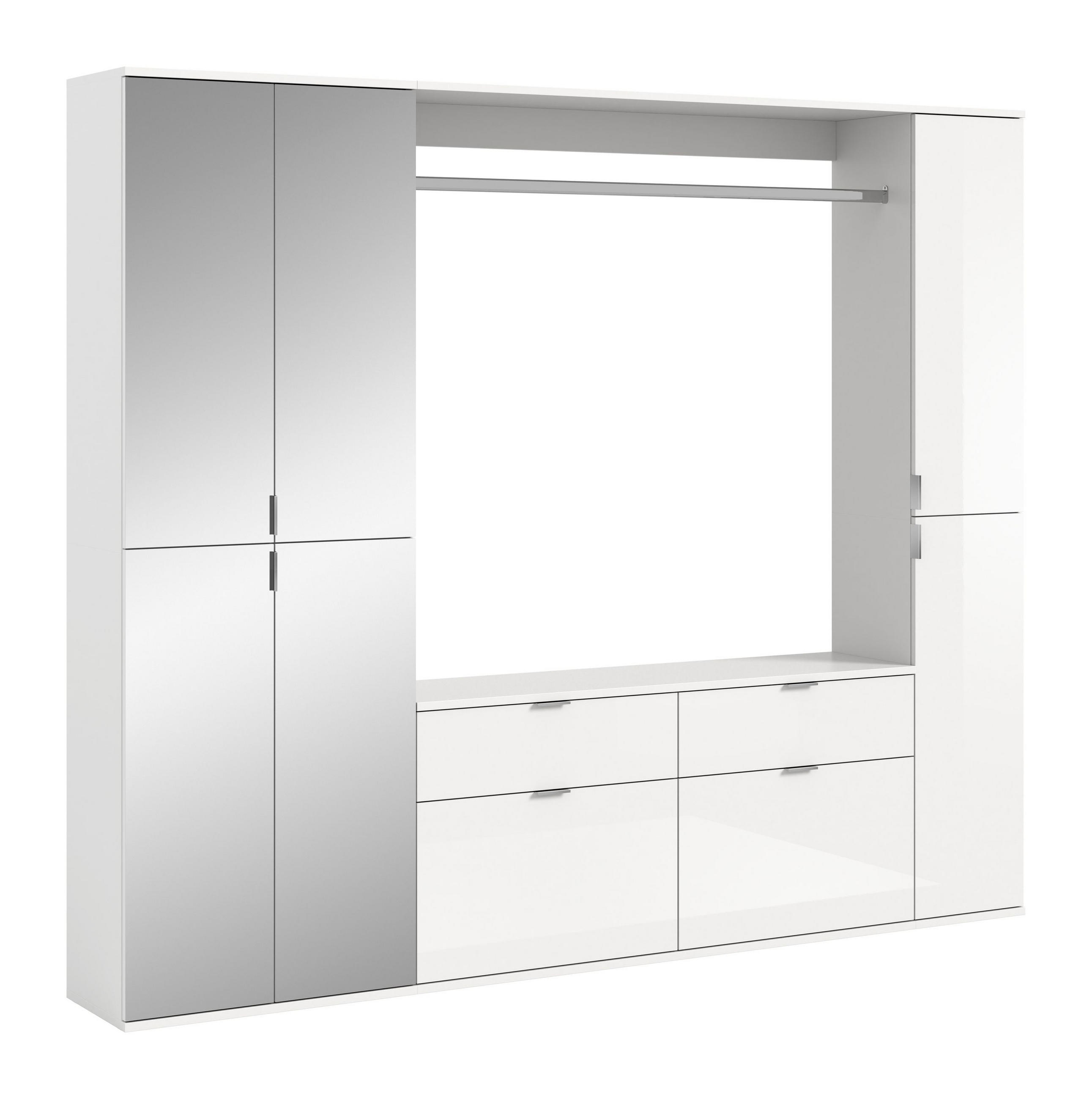 Homes & Jones Garderobe Weiß 212x193x34 cm