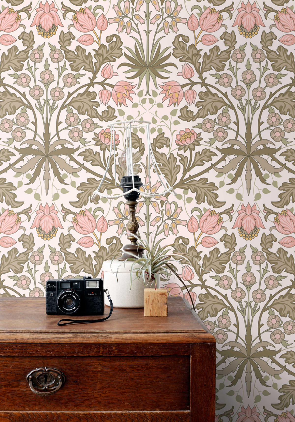 TAPETE Blumenmuster im Jugendstil 50 x 900 cm - Grün, Papier (50/900cm) - ESTAhome