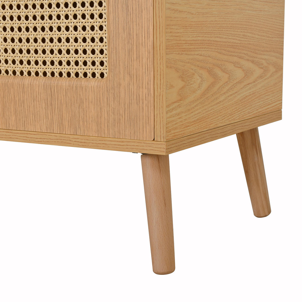 SKŘÍŇ NA BOTY přírodní, čalouněný sedák, zásuvky, otevřené přihrádky a dvířka, 95,5×35×80,5 cm - přírodní, kov/kompozitní dřevo (95.5/80.5/35cm) - STILVORA