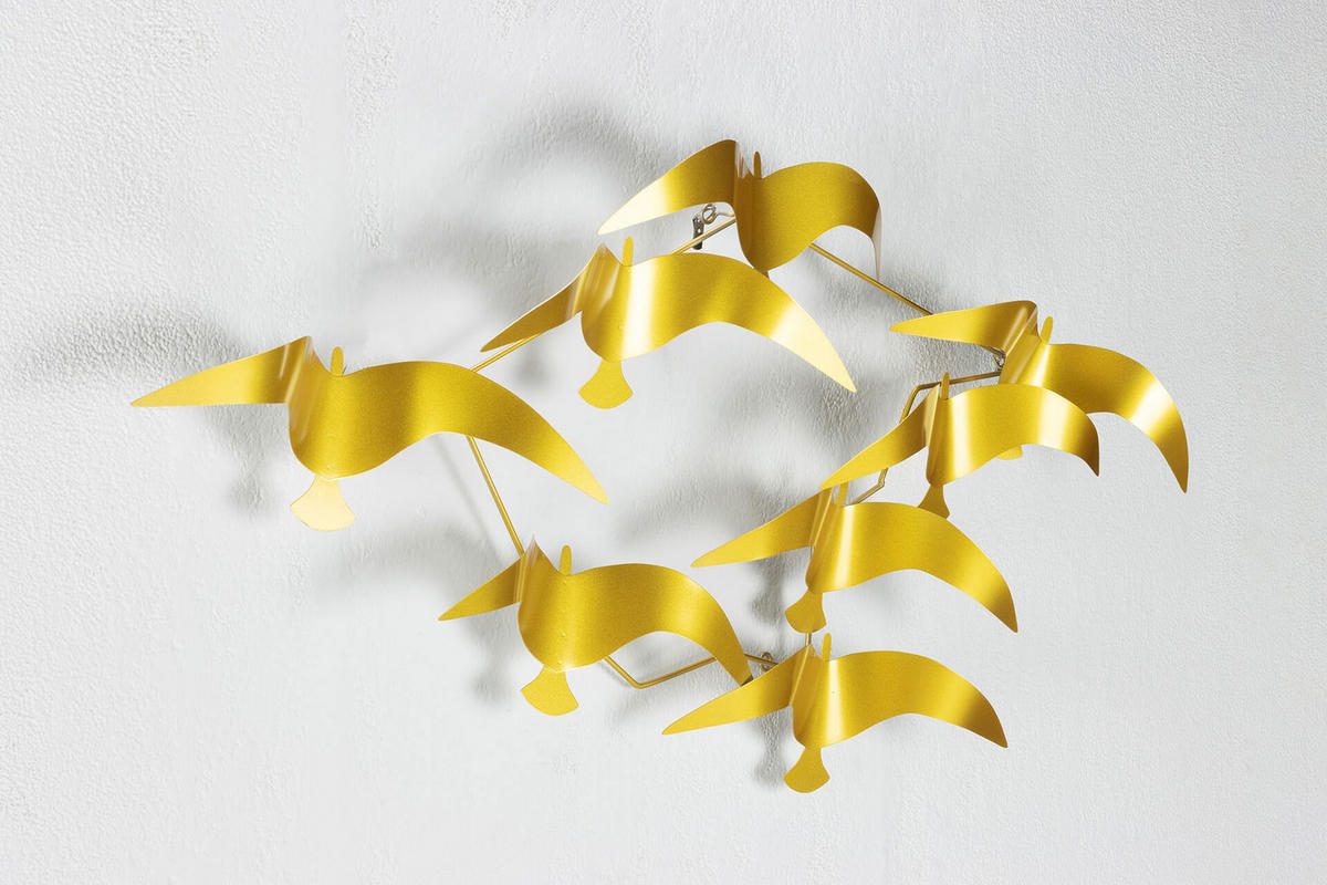 WANDDEKO Gold 121/53 cm - Goldfarben, Metall (3.1/53/6cm) - KUNSTLOFT