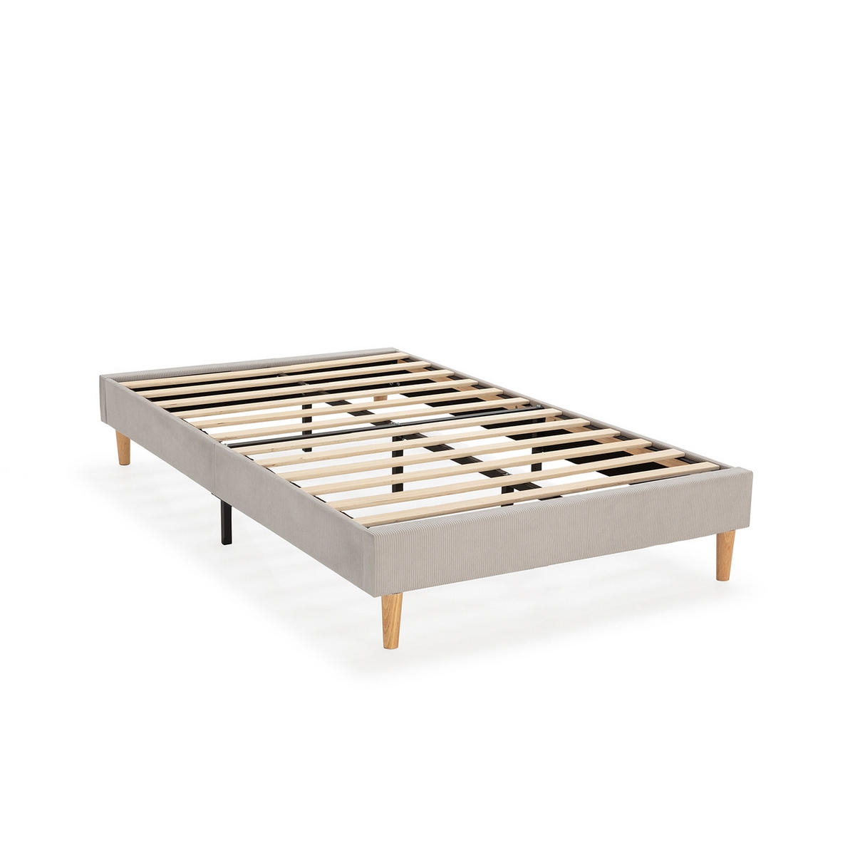 POLSTERBETT Bari 90x190 cm, Grau - Grau, Textil (190/90cm) - VS Venta-stock