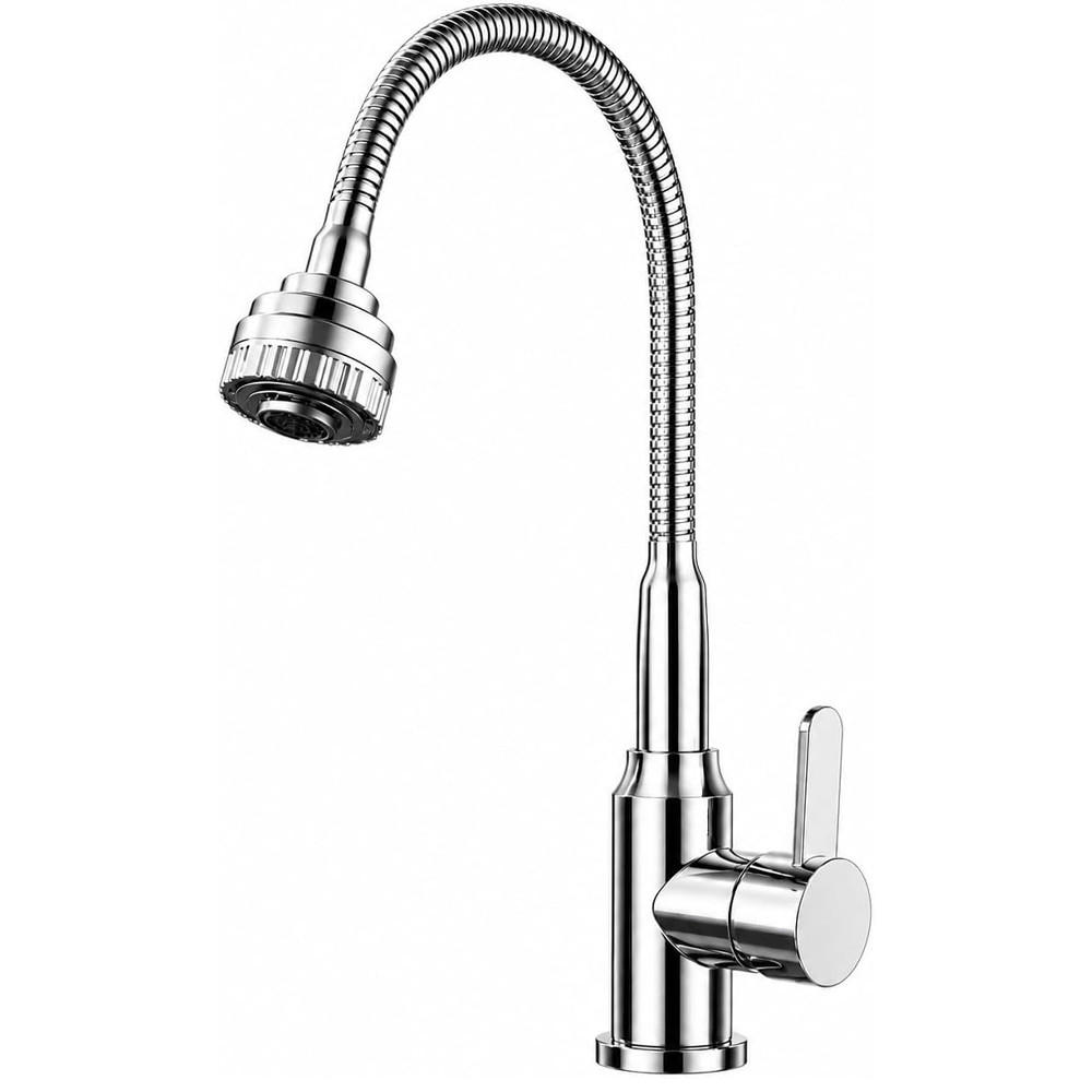 KÜCHENARMATUR flexibel, 360° schwenkbar, verchromt - Silberfarben, Metall (15/20/20cm) - TVTIUO