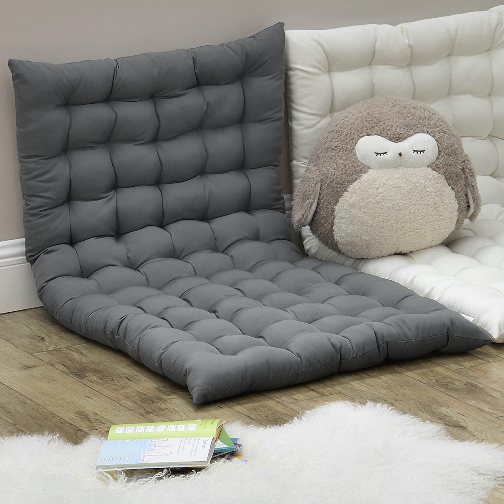 BODENKISSEN Espoo - Hellgrau, Textil (60/120/5cm) - [en.casa]