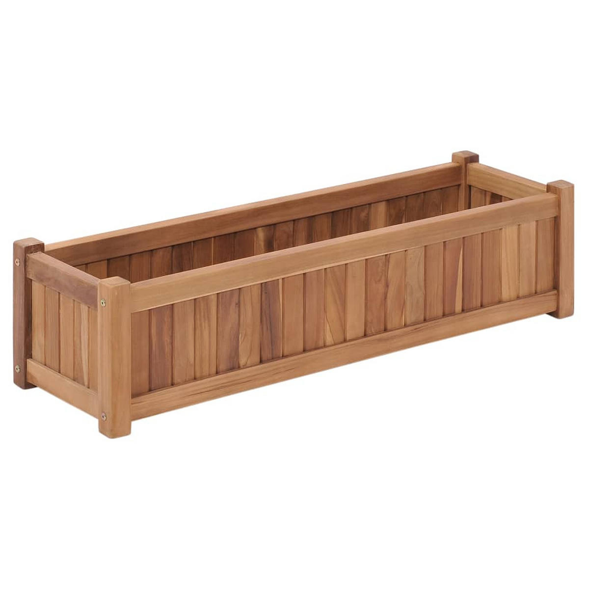 HOCHBEET 100x30x25 cm Massivholz Teak - Braun, Holz (100/25/30cm) - furnicato
