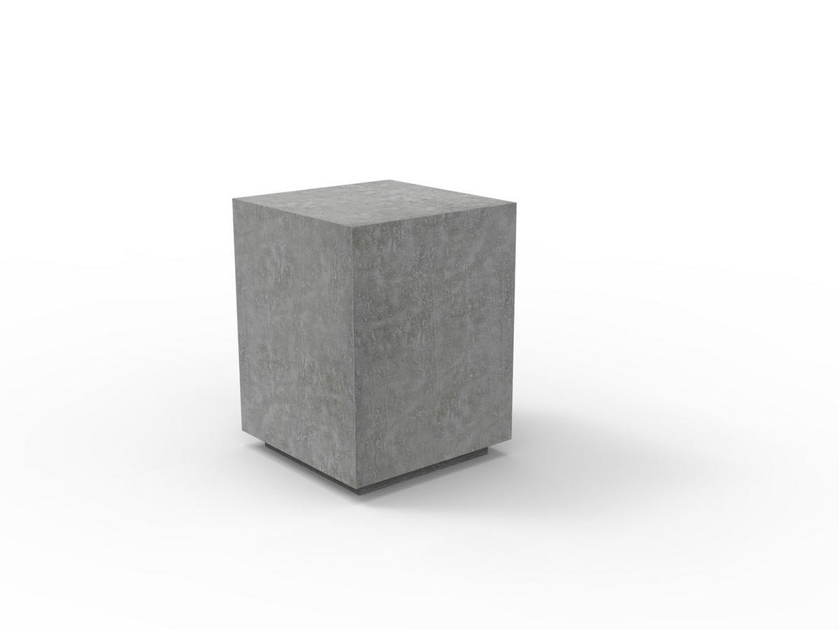 BEISTELLTISCH TEVERE aus GF-Beton, Wetterbeständig, 35x35x46 cm - Grau, Naturmaterialien (35/35/46cm) - Elementi