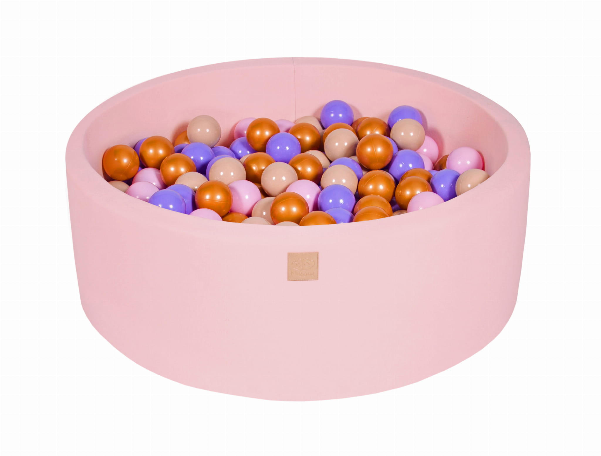 BÄLLEBAD für Kinder, Cotton, Hellrosa - Hellrosa/Beige, Textil (90/90/30cm) - MeowBaby
