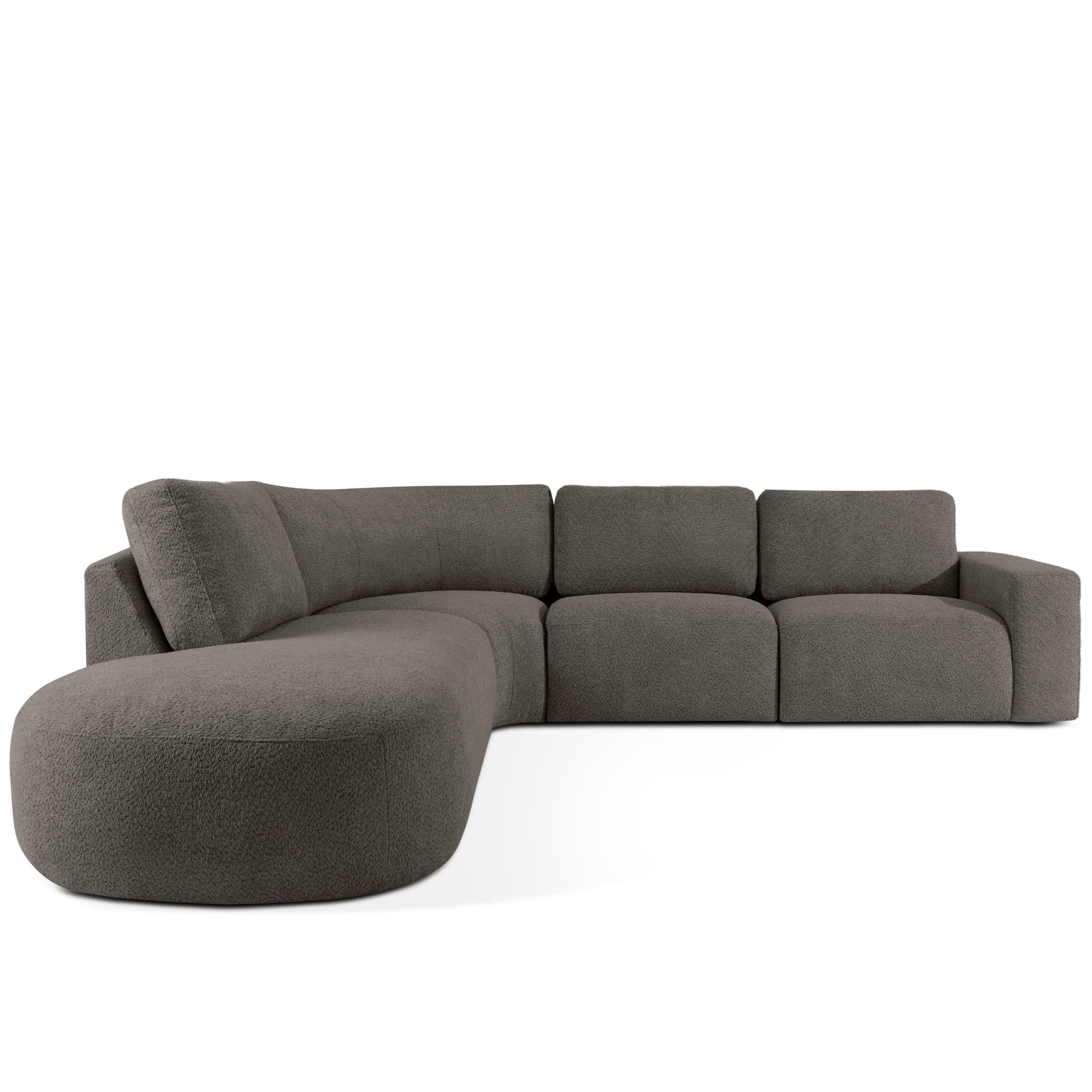 ECKSOFA LINKS ZUCCO, Dunkelbraun - Dunkelbraun, Holz/Holzwerkstoff (304/293cm) - KONSIMO®